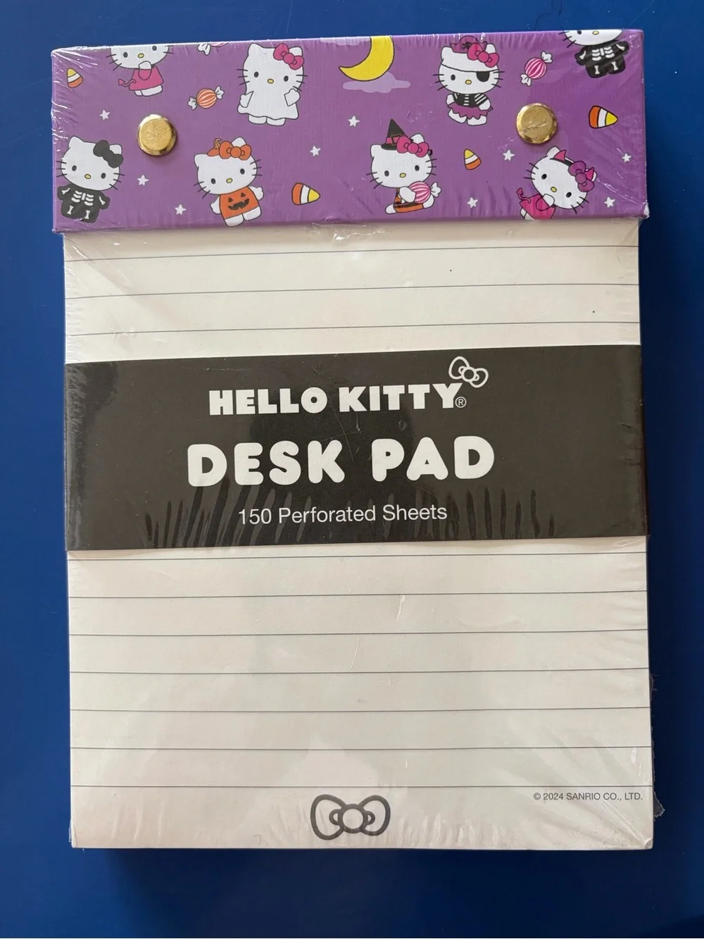 Hello Kitty Purple Halloween Themed Lined Desk Pad Notepad